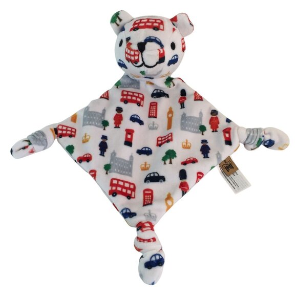 Historic Royal Palaces White Bear Lovey Security Blanket Knots Big Ben London - Picture 1 of 7